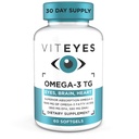 Viteyes Omega-3 TG υποστηρίζει την υγεία των ματιών και της καρδιάς, φυσικό τριγλυκερίδια Fish Oil Formula, σαφές, 60 μέτρα