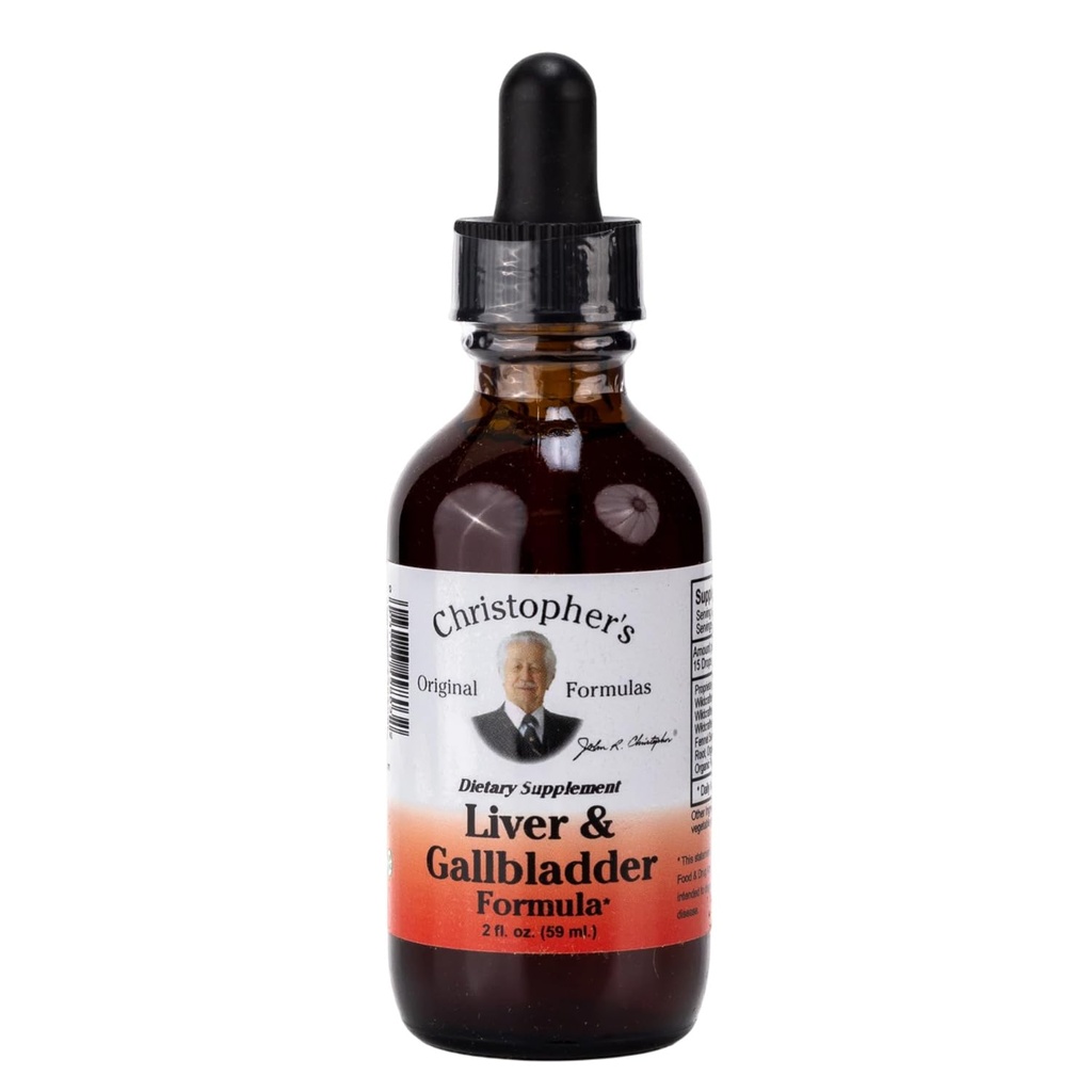 Christopher's Original Formulas Liver & Gallbladder Formula, συμπλήρωμα βοτάνων για υποστήριξη Detox & Digestive, 2 fl oz