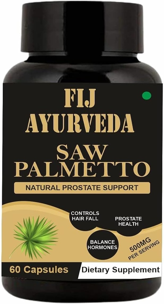 Saw Palmetto Extract Capsules for Men & Women 500mg 60 Veg Capsules, Natural Hair Growth for Men & Women - (Pack of 1)
