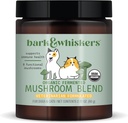 Dr. Mercola Bark & Whiskers Βιολογικό Ζυμωμένο Mushroom Blend - Cat & Dog Supplement - Supports Digestive & Immune Health - Δωρεάν από Πρόσθετα, Filler & Gluten - 2.11 oz. (60 Scoops)