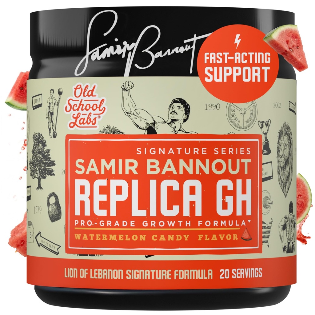 Replica Gh – Muscle Building GH Ενισχύοντας τη σκόνη – Optimizer ορμονών & μυϊκή ανάπτυξη Συμπλήρωμα διατροφής – Αποκλειστική OSL Mr. Olympia Samir Bannout Συνεργασία – Cartermelon Candy Flavor – 20 Υπηρεσίες