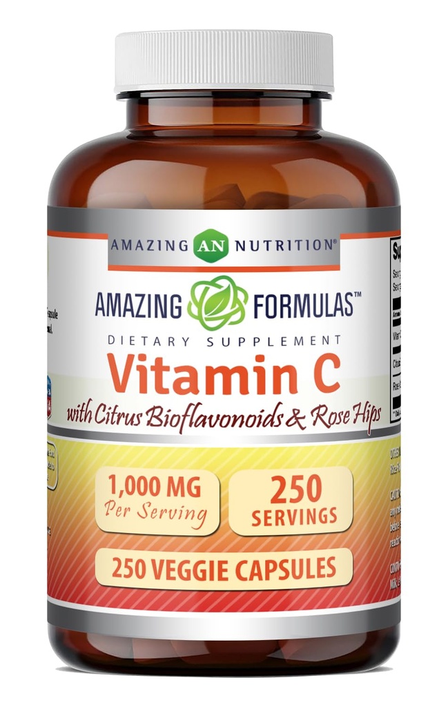 Εκπληκτικές Φόρμουλες Βιταμίνη C με Rose HIPS & Citrus Bioflavonoids 
