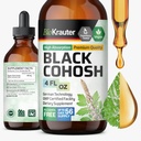 BIO KRAUTER Μαύρο Cohosh Βάμμα - Vegan Μαύρο Cohosh Συμπληρώματα Γυναικών Υποστήριξη - Αλκοόλ και Ζάχαρη Δωρεάν - 4 Fl.Oz.