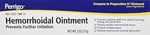 Hemorrhoidal Pain Relief Ointment Generic For Preparation H 2 oz (57g) Per Tube Pack of 3 Tubes Total 6 oz by PERRIGO PHARMACEUTICALS