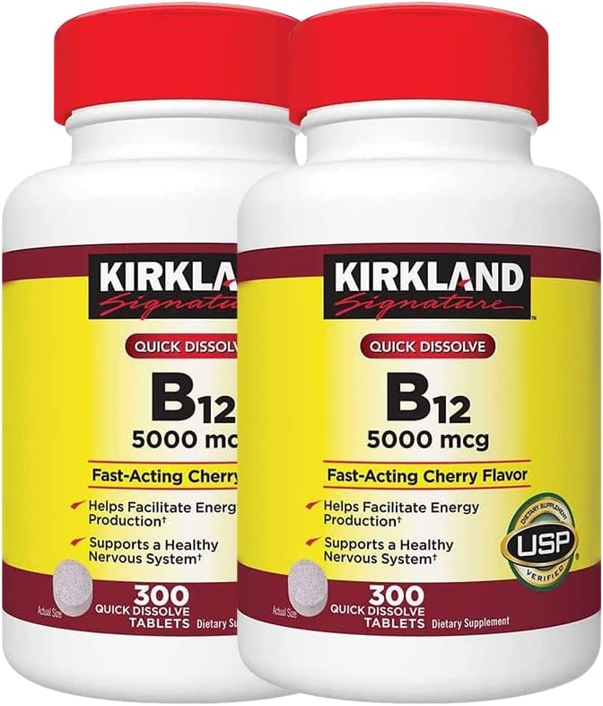 Kirkland Υπογραφή B-12 5000 mcg, 300 δισκία (2 Συσκευασία)