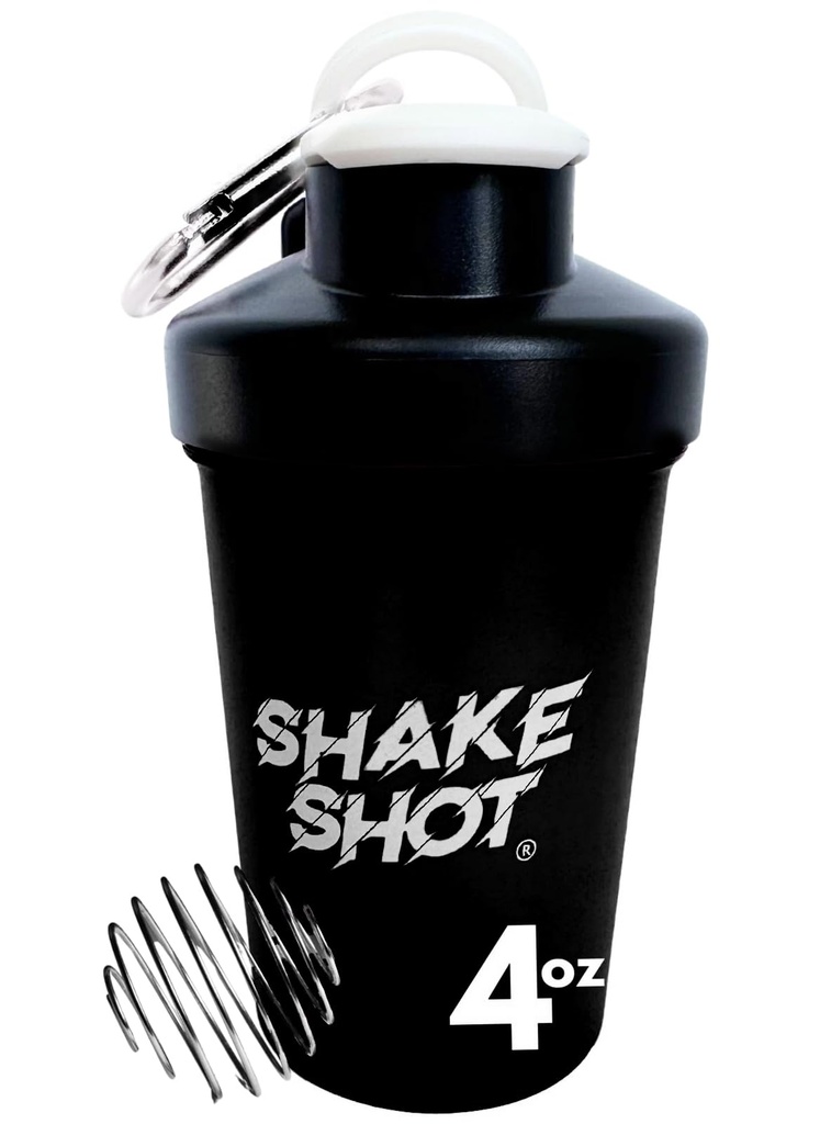 Μαύρο - 4 ουγκιά Mini Shaker Μπουκάλι για προ προπόνηση, Createine, Small Scoop Συμπληρώματα (όχι για πρωτεΐνες) Clip & Shaker Ball