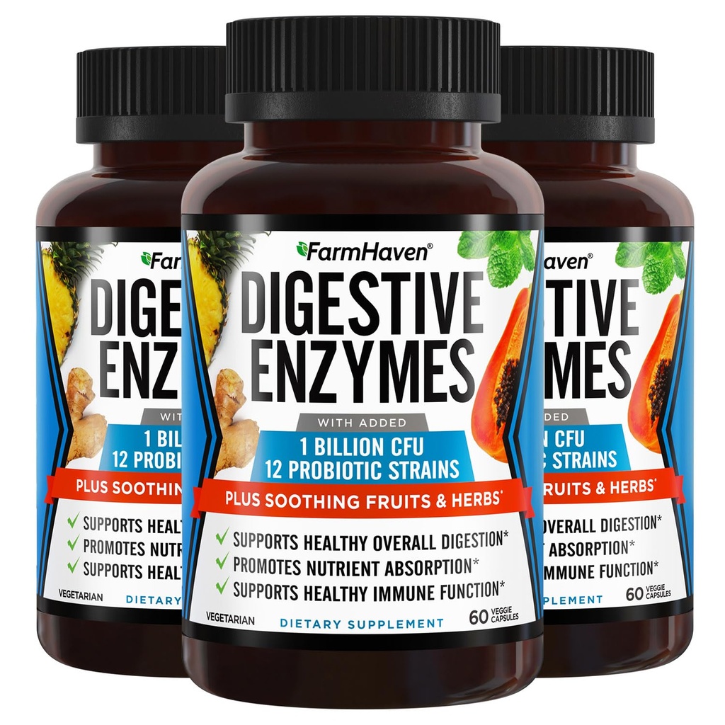 FarmHaven Digestive Ένζυμα με 18 Προβιοτικά & Βότανα 