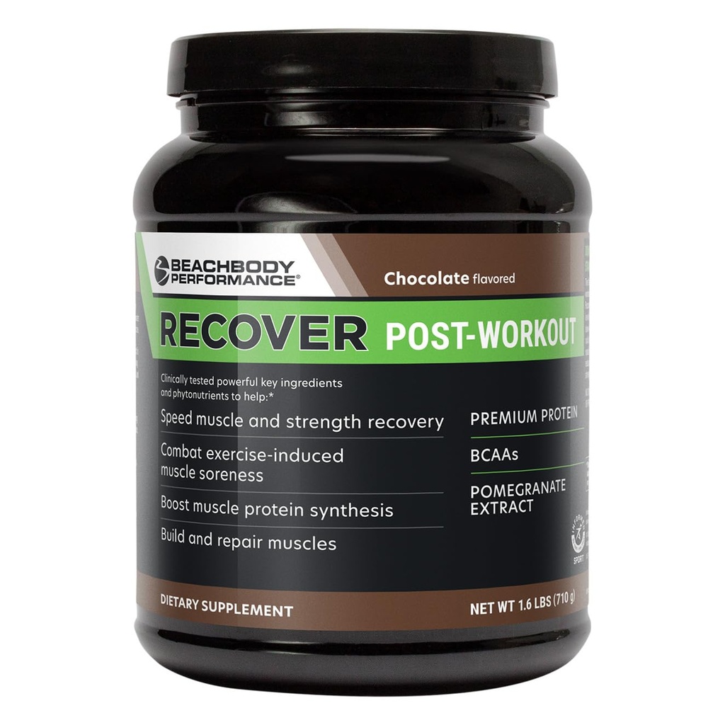 BODi Recover Whey Protein Powder Blend– Συμπλήρωμα Whey μετά την προπόνηση για την αποκατάσταση των μυών 20g πρωτεΐνη, BCAAs, εκχύλισμα ρόδι - γρήγορη αποκατάσταση - 20 σερβιρίσματος Tub