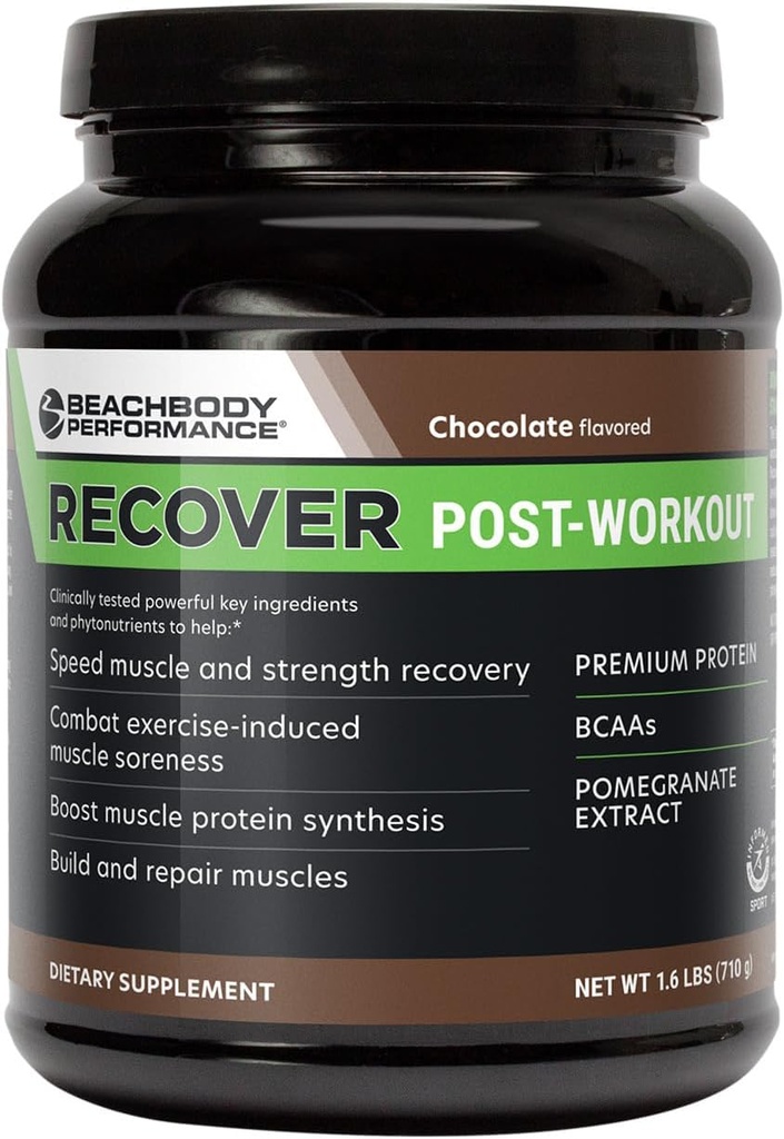 BODi Recover Whey Protein Powder Blend– Συμπλήρωμα Whey μετά την προπόνηση για την αποκατάσταση των μυών 20g πρωτεΐνη, BCAAs, εκχύλισμα ρόδι - γρήγορη αποκατάσταση - 20 σερβιρίσματος Tub