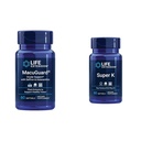 Life Extension Macuguard Eye Health Supplement with Lutein, Meso-Zeaxanthin, Saffron & Astaxanthin - 60 Count and Super K Vitamin K1 K2 MK-7 MK-4 Vitamin C - 90 Softgels