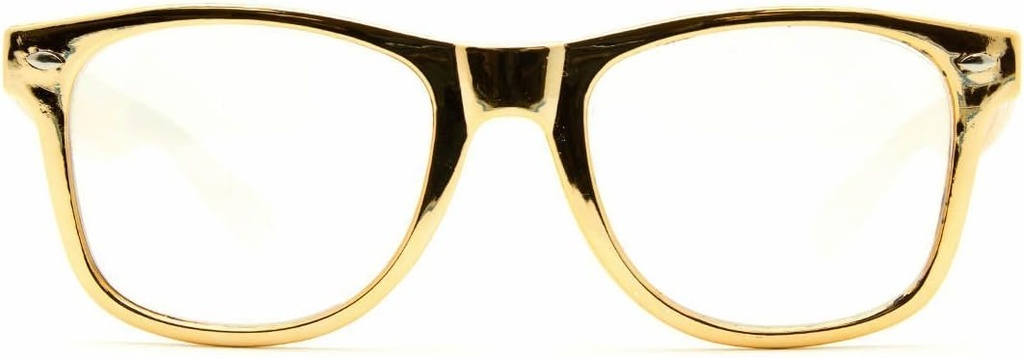 GloFX Ultimate Diffraction Glasses - Gold - 3D Prism Rainbow Effect - Μεγάλη Edm, Φεστιβάλ, Συναυλία, Πυροτεχνήματα, Χριστουγεννιάτικα Φώτα, και Rave Accessory - Gold Frames