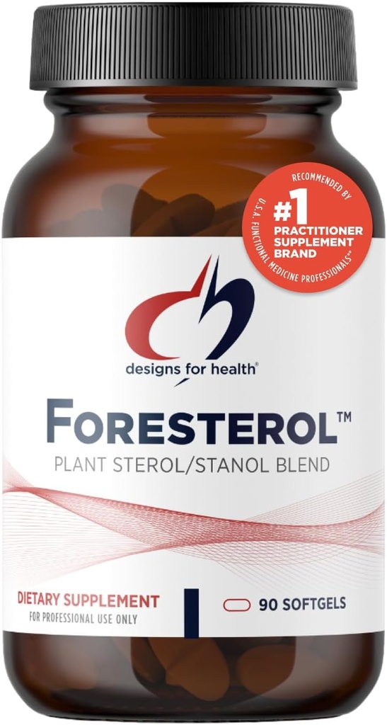 Designs for Health Plant Sterols and Stanols - Foresterol Stanol Sterol Supplement with Beta-Sitosterol from Coniferous Pine - Designed to Help Maintain Healthy Cholesterol Levels (90 Softgels)