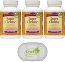 Nature's Secret Super Cleanse Extra Strength Toxin Detox & Gentle Elimination Total Body Cleanse, Digestive & Colon Health Support, 3 Packs of 100 Tablets, with a Pill Case
