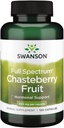 Swanson Chasteberry Φρούτα - Βότανο συμπλήρωμα Προώθηση της υγείας των γυναικών & εμμηνόπαυση & εμμηνόρροια Υποστήριξη - Μπορεί να υποστηρίξει την ισορροπία & την υγεία του δέρματος - (120 κάψουλες, 400mg το καθένα)