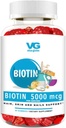 VITA GLOBE Biotin Gummies 5.000 mcg – Υποστήριξη για τα μαλλιά, το δέρμα και τα νύχια Extra Μικτή γεύση μούρου, Vegan, μη-GMO Gummy Βιταμίνες για γυναίκες & άνδρες – 40 Count (Pack of 1)