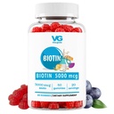 VITA GLOBE Biotin Gummies 5.000 mcg – Υποστήριξη για τα μαλλιά, το δέρμα και τα νύχια Extra Μικτή γεύση μούρου, Vegan, μη-GMO Gummy Βιταμίνες για γυναίκες & άνδρες – 40 Count (Pack of 1)