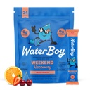 Waterboy - Weekend Recovery, Fruit Punch, Sugar Free Electrolytes Powder Drink Mix - 24ct Hydration Packets