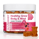 Υγιεινή ανάπτυξη Ύψος Gummies πλούσια σε ασβέστιο, βιταμίνες C, D3, K2, L-αργινίνη, Ashwagandha, κ.λπ., Ενισχύστε την υγεία των οστών & Ανοσία, πολυβιταμίνη, για παιδιά 5+, εφήβους και ενήλικες.