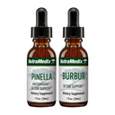 NutraMedix Detox Υποστήριξη Bundle - Υγρές σταγόνες για τον καθαρισμό & την υποστήριξη Detox & Occassional Εγκεφαλική ομίχλη - Pinella Anise Drops & Burbur Extract για την υγιεινή αποτοξίνωση (2 Κόμης, 1 Οζ)
