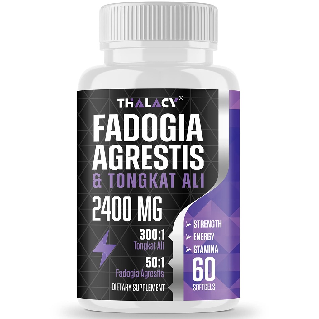 2400mg Fadogia Agrestis Tongkat Ali συμπλήρωμα - Fadogia Agrestis 1400mg & Tongkat Ali 1000mg Ultra Blend, μέγιστη δύναμη, μυϊκή μάζα & αθλητική απόδοση, 60 Softgels