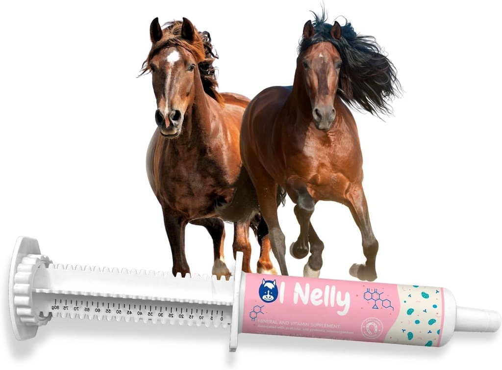 Horse Probiotics (80cc), Horse Paste Pre and Probiotics +Vitamins &Minerals- 4 Strains and 8 Billion CFU per Serving- Immune and Gastro Health Support for Equines