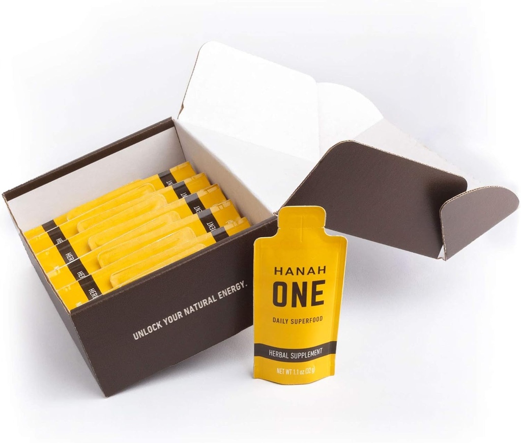 Hanah ONE Go-Pack - Ayurvedic superfood Supplement - Ανοσία, σαφήνεια, Stamina - 12 ταξιδιωτικά πακέτα