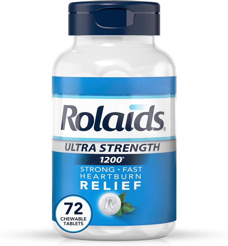 Rolaids Ultra Strength Αντιόξινα Μασώμενα δισκία, Μέντα, 72- Count