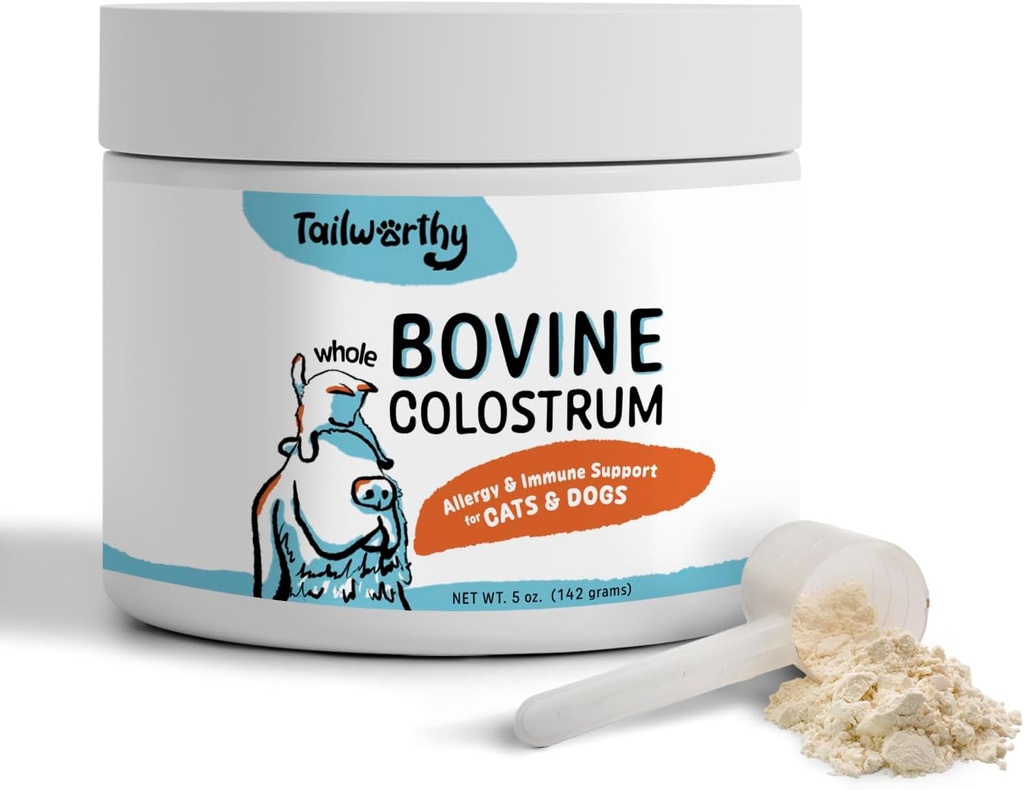 100% Βοοειδή Colostrum για σκύλους & γάτες, Αλλεργία και ανοσοποιητική υποστήριξη, 60 υπηρεσίες, μη ΓΤΟ, Γλουτένη Δωρεάν για περισσότερη ενέργεια, ευεξία, και Υγιέστερη πέψη