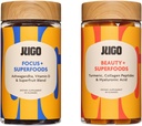 JUGO Beauty + Focus Gummies Bundle – Ashwagandha, Collagen & Biotin – Υποστηρίζει Focus, Stress Relief, Hair, Skin & Nails – Plant-based, Gluten-free