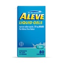 Aleve Pain Reliever & Fever Reducer Liquid Gels, Νάπροξεν Νάτριο, Ανάγλυφο Πόνος, 80 μέτρα