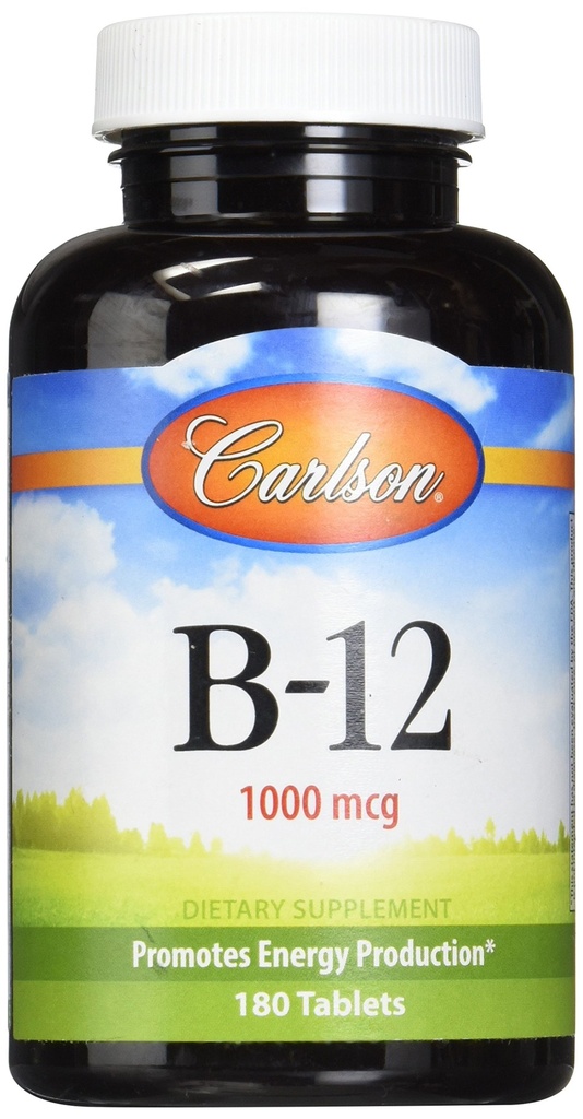 Carlson Labs B-12- SL, 1000mcg, 180 Μασώμενα δισκία