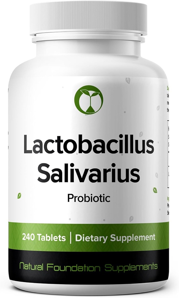 Lactobacillus Salivarius Probiotic Supplement 240 Tablets 3 Billion CFU Probiotics for Men & Women Supports Dental, Digestive & Gut Health (240, Lactobacillus Salivarius)