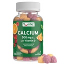 YumVs Ασβέστιο 500mg με Βιταμίνη D3 - Βατόμουρο & Πορτοκαλί Γεύσεις Ασβέστιο Βιταμίνη D Gummies, Μασώμενο συμπλήρωμα ασβεστίου για παιδιά & ενήλικες, Βιταμίνη D Γλουτένη Ασβέστου, Kosher Halal Gluten Free (60 Count)