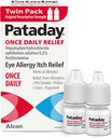 Pataday Once Daily Relief Allergy Eye Drops by Alcon, for Eye Allergy Itch Relief, 2,5 ml (πακέτο των 2)
