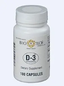 Bio- Tech - D3 (χοληκαλσιφερόλη) 1000 IU 100 caps by Bio- Tech