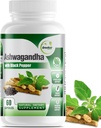 GreeNatr Βιολογικές κάψουλες Ashwagandha με Μαύρο Πιπέρι για Ενισχυμένη Απορρόφηση - Ενισχυτής Mood με Ενέργεια και Γνωστική Λειτουργία - 1300 mg Κάψουλες Veggie (1 Μπουκάλι)