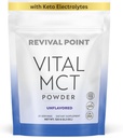 Premium Unflavored MCT Oil Powder with Keto Electrolytes- Creamer for Coffee, Tea, and Shakes- Includes 15x Bioavailable Chromium Picolinate, C10 and C8 MCT Oil Derived from Coconuts – 120 Grams