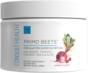 Συμβουλευτείτε την υγεία Primo Beets - Beet Root Powder Drink Mix with Electrolytes - Νιτρικά για την υποστήριξη της κυκλοφορίας - Energy Boost - Ginger & Turmeric - για άνδρες & γυναίκες - Cherry Flavor - 30 εξυπηρετήσεις