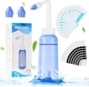 URAQT Neti Pot, Nasal Rinse Kit Nose Wash Cleaner, 300ml Sinus Rinse Μπουκάλι με 20 Nasινικό αλάτι Wash Packets και 10 θερμομέτρων Sticker, Πίεση Ξεπλύνετε Nasνική Άρδευση για ενήλικες και παιδί BPA Δωρεάν