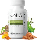 ONLA Vegan Ayurveda Αρωματικά Συμπληρώματα (20-σε-1 Βότανα Κάψουλες) - Turmeric Συμπληρώματα με Ashwagandha, Κανέλα, Triphala, Brahmi - Φυσικά Συστατικά, Βότανο Συμπληρώματα Ενέργειας (60 Cap)