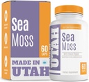Sea Moss Made with Organic Irish Moss, Bladderwrack and Burdock - Bioperine Προστέθηκε για την καλύτερη βιοδιαθεσιμότητα και απορρόφηση, ανοσοποιητική υποστήριξη και βοηθά στην αποτοξίνωση - 60 κάψουλες Pullulan