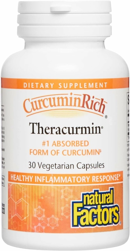 Φυσικοί Παράγοντες, CurcuminRich Theracurmin, 30 mg, Formulated for Superior Absorpine, 30 Count (Pack of 1)