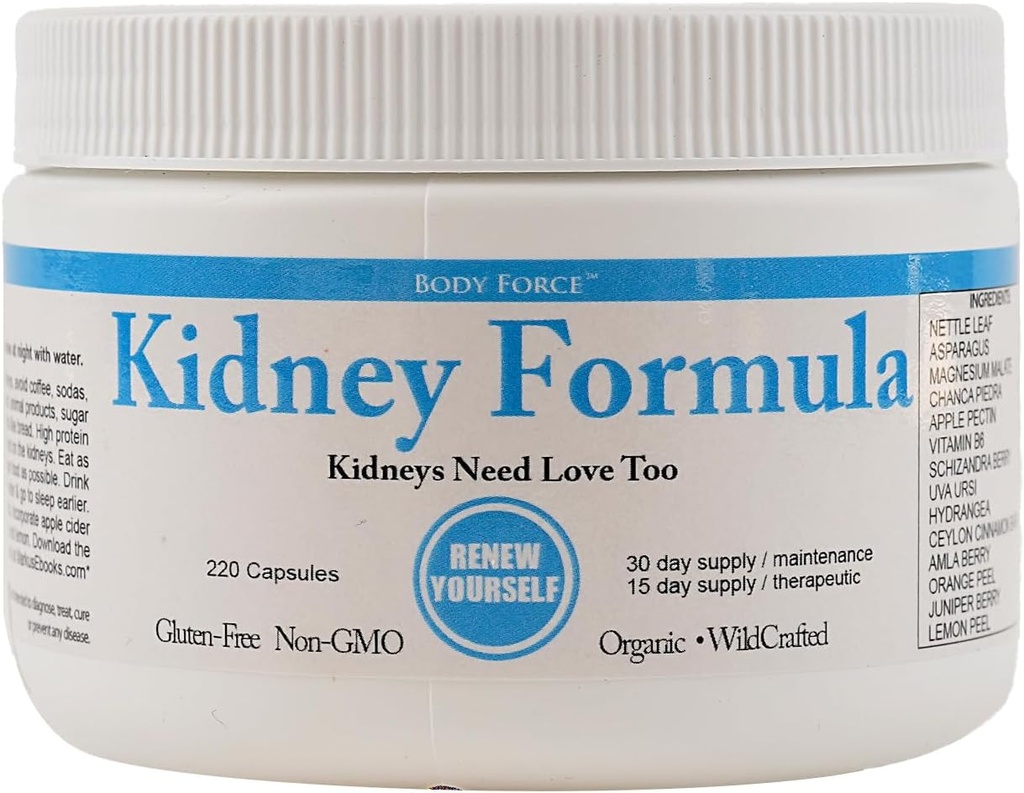 Kidney Formula Capsules with Nettle Leaf, Asparagus, Chanca Piedra, Magnesium Malate - Enhances Kidney Health, Boosts Energy Levels, Improves Hair & Nails, Promotes Healthy Urination