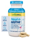 HEAL-N-SOOTHE κοινά συμπληρώματα υποστήριξης - πρωτεολυτικά ένζυμα όπως Bromelain & Papain, με Boswellia, Turmeric & Ginger- προάγει την πρωτεΐνη Digestive Function & Body Defense Wellness- 60 Count (1 Pack)