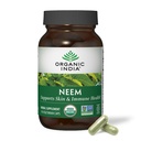 ORGANIC INDIA Neem Leaf Κάψουλες - Βότανο συμπλήρωμα, υποστηρίζει το δέρμα & ανοσοποιητικό υγεία, Vegan, χωρίς γλουτένη, USDA Certified Organic - 90 Count