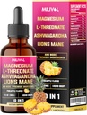 10in1 Μαγνήσιο L-Θρεονικό υγρό σταγόνες με Ashwagadha, Lions Mane & 7 Περισσότερα βότανα - 1 Fl Oz - Ανανάς Γεύση