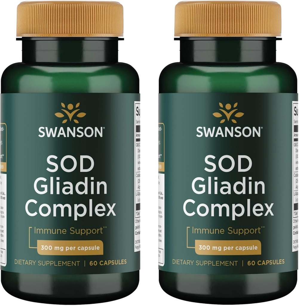 Swanson Sod Gliadin Complex 300 mg 60 Caps (2 Συσκευασία)