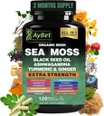 Βιολογικό Ιρλανδικό Moss, Μαύρο Λάδι Σπόρου, Ashwagandha, Turmeric, κάψουλα Ginger, Bladderwrack, Burdock, VIT C&VIT D3, Elderberry, Manuka Honey, Dandelion, Κίτρινη προβλήτα, μηλίτη ξύδι μήλου, Halal, Vegan