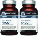 Ποιότητα ζωής AHCC Kinoko Platinum 750 mg – Premium συμπλήρωμα ανοσοποίησης - Συσκευασία των 2, 60 μπουκαλιών κόμη