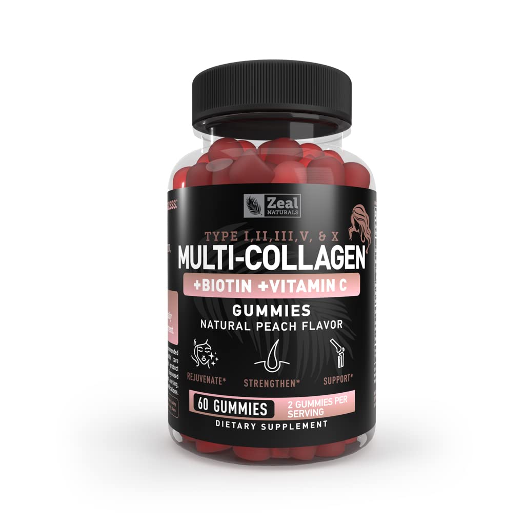 Multi Collagen Peptide Gummies (1, 2, 3, 5 & 10) + Βιταμίνη C + Βιοτίνη + Υαλουρονικό οξύ 